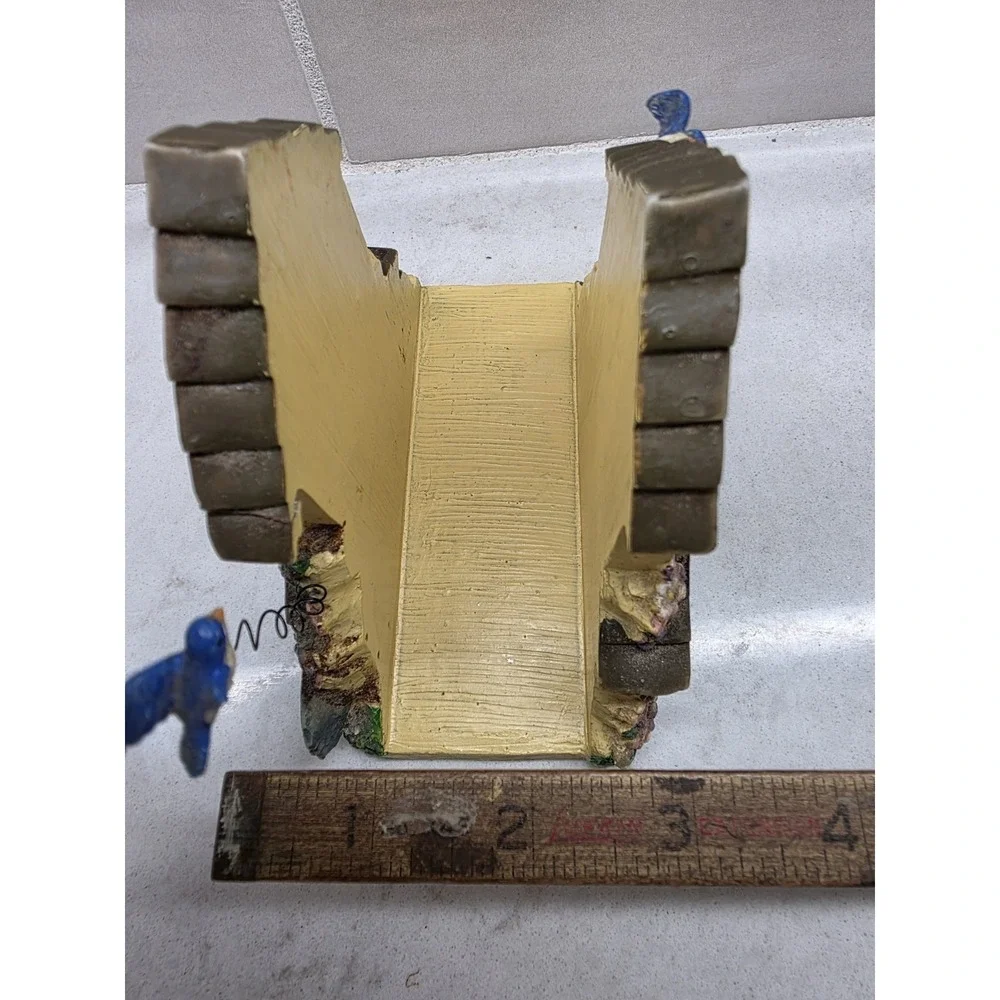Napkin Holder Resin Yellow Bird House Shaped Home Tweet Home Vtg Birds On Spring